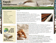 Tablet Screenshot of kapok.naturbettwaren.eu