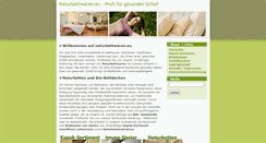 Desktop Screenshot of naturbettwaren.eu